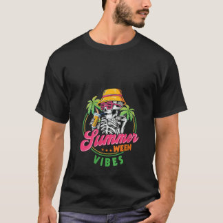 Camiseta Mulheres Summerentre Vibes Engraçado Skeletons Sum