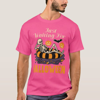Camiseta Mulheres Summerween Esqueleto Retro Verão Hallowee