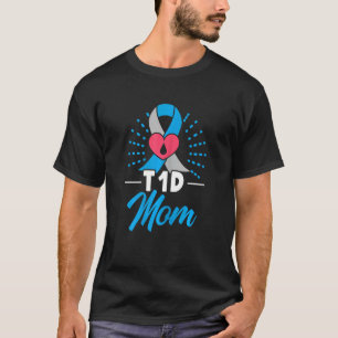 Camiseta Mulheres T1d Mãe Diabetes Guerreiro Diabetes Consc