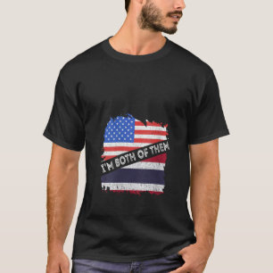 Camiseta Mulheres Tailândia Bandeiras EUA América Eu sou am