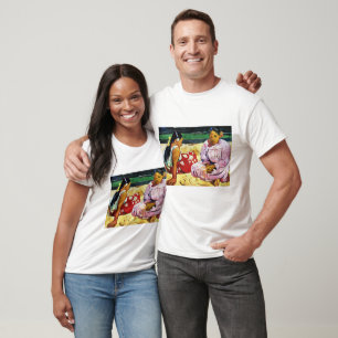 Camiseta Mulheres Taitianas na Praia por Paul Gauguin