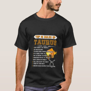 Camiseta Mulheres Taurus Zodiac Aniversário 10 Principais R