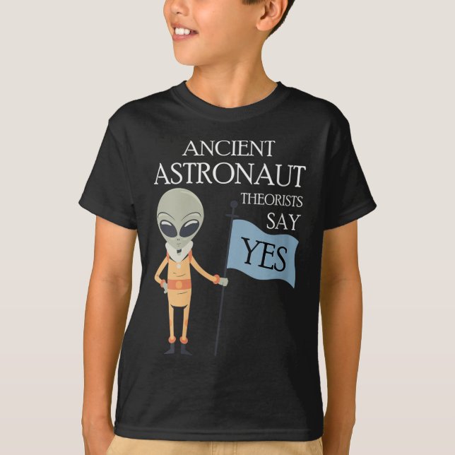 Camiseta Mulheres Teóricas Antigas Astronautas Dizem Sim Te (Frente)