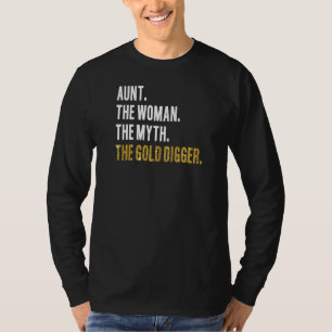 Camiseta Mulheres Tia Dourada Digger Minerando Dourado Pane