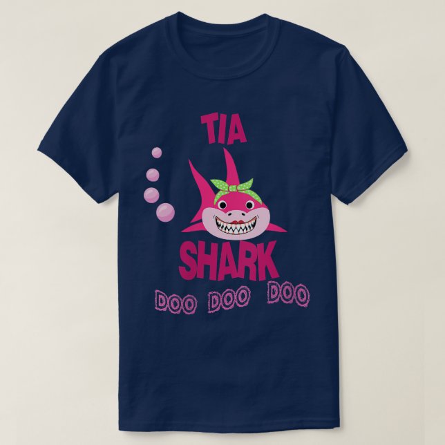 Camiseta Mulheres Tia Shark Gift Tia Playera para Tia en Es (Frente do Design)