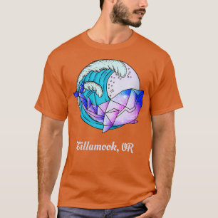 Camiseta Mulheres Tillamook OU Orca Geométrica Japonesa