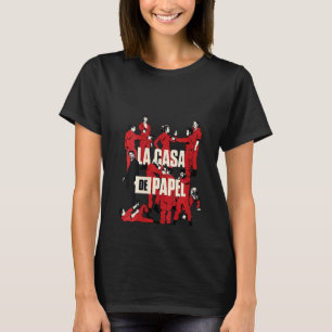 Camiseta Mulheres Todos Os Caracteres Money City Heists Pos