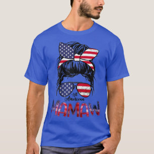 Camiseta Mulheres Todos Os Mamaw Americanos Mensagem Bun Gi