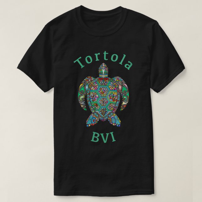 Camiseta Mulheres Tortola Ilhas Virgens Britânicas Tribal T (Frente do Design)