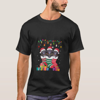 Camiseta Mulheres Três Gorila em Sock Meninos Engraçados Me