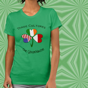 Camiseta Mulheres Trevo Personalizado Indonésia Irlanda EUA