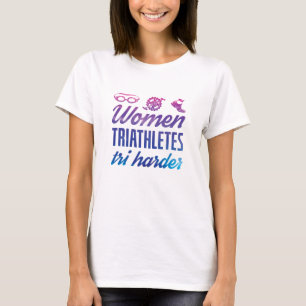 Camiseta Mulheres Triatletas Três Mais Duras Triathlon Omb