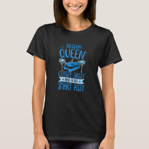 Camiseta Mulheres Tritoon Queen Classy Sassy E Um Pouco Int