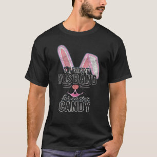 Camiseta Mulheres Trocam Páscoa De Marido Candy Bunny Choco
