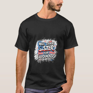 Camiseta Mulheres Trocarão Irmã Por Fogos De Artifício Amer