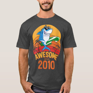 Camiseta Mulheres Tubarões Aniversário dos Anos AA Surf Inc