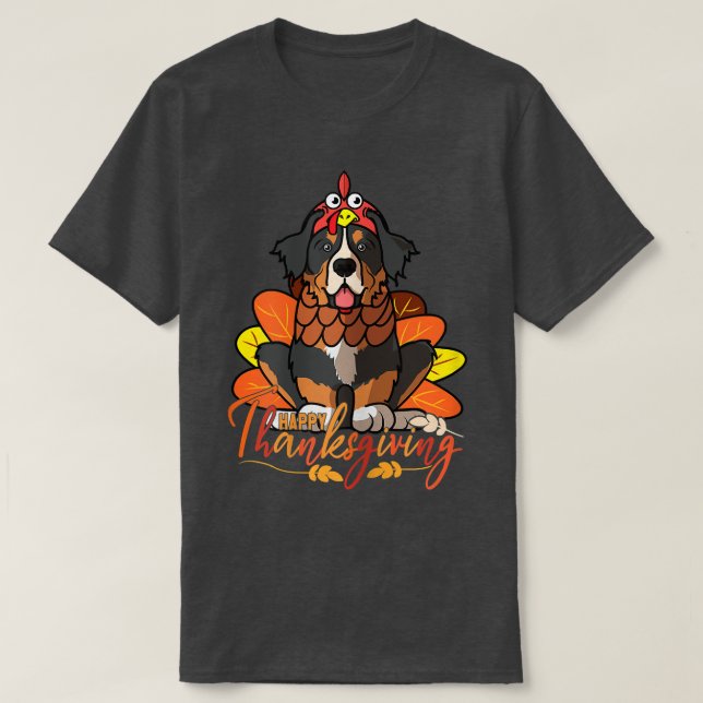 Camiseta Mulheres Turquia Cachorro da Montanha Bernese (Frente do Design)
