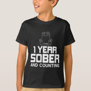 Camiseta Mulheres Um Ano De Sober E Contando Com Uma Recupe