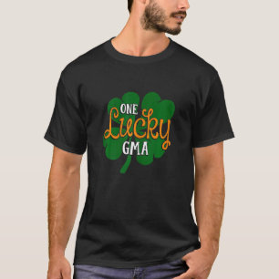 Camiseta Mulheres Um Dia de São Patrício Gma Sortudo Mãe Mã