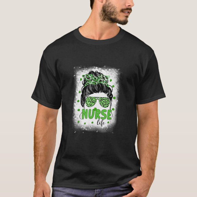 Camiseta Mulheres Uma Professora Sortuda Patricks Dia Enfer (Frente)