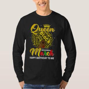 Camiseta Mulheres Uma Rainha Foi Nascer Em Março Depois Mul