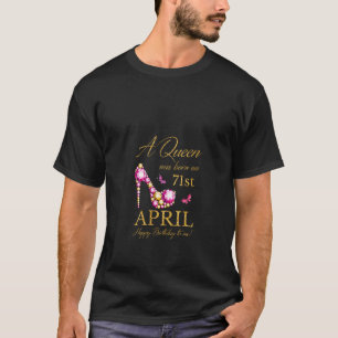Camiseta Mulheres Uma rainha foi nascer no aniversário de 7