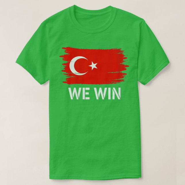 Camiseta Mulheres urkey Flag Nós Ganhamos urcas americanas  (Frente do Design)