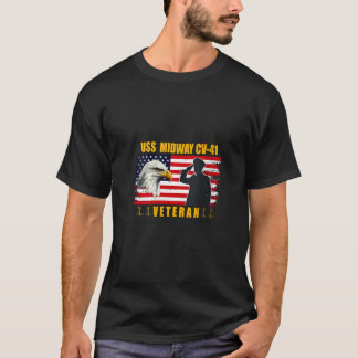 Camiseta Mulheres USS Aeronaves Midway Transportadora Veter