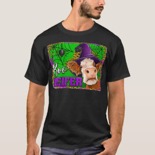 Camiseta Mulheres Vacas Leiteiras Boo Heifer Dia de as Brux