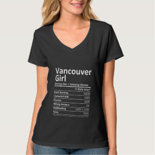 Camiseta Mulheres Vancouver Girl Wa Washington Engraçada Ci