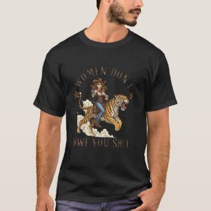Camiseta Mulheres Vaqueiras Feministas Empoderadas Não Deve