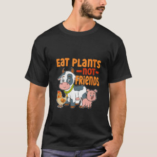 Camiseta Mulheres Vegan Comem Plantas Não Amam Vegetari Eng