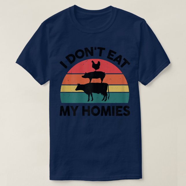 Camiseta Mulheres Vegan-Shirt Eu não como minha casa Ri (Frente do Design)