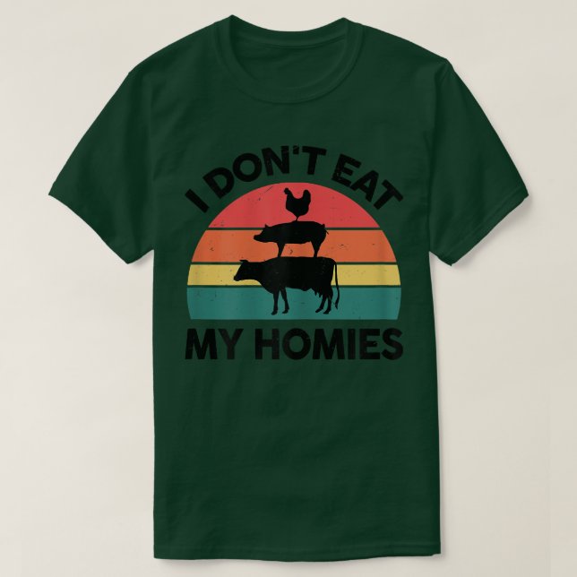 Camiseta Mulheres Vegan-Shirt Não Como Veganismo (Frente do Design)