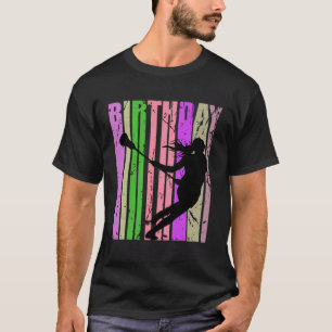 Camiseta Mulheres Vêm Meninas de Lacrosse Uma Rainha Rosa B