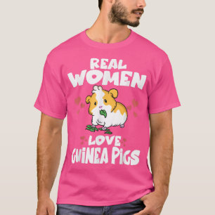 Camiseta Mulheres Verdadeiras Adoram Porcos-guineis