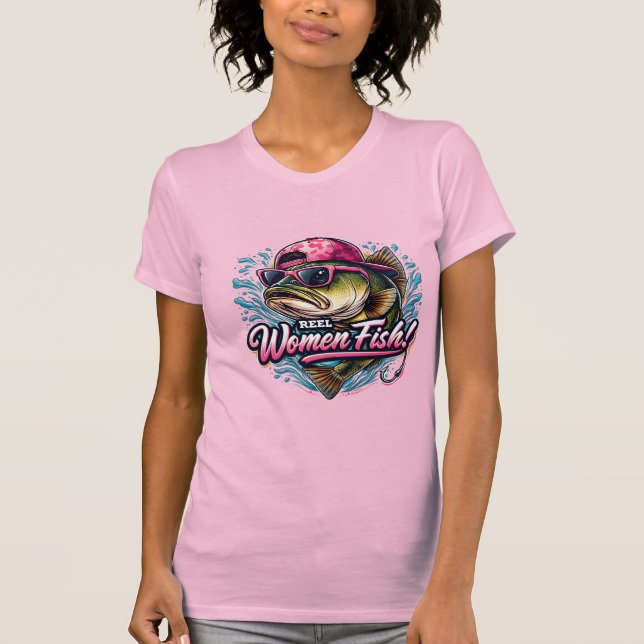Camiseta Mulheres Verdadeiras Pescam (Frente)