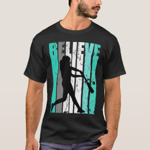 Camiseta Mulheres Verdes Acreditam Que Base De Softball De