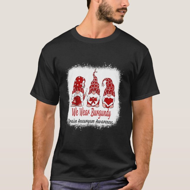 Camiseta Mulheres Vestimos Consciência do Cérebro Burgundy (Frente)