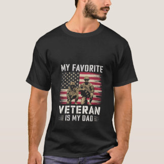 Camiseta Mulheres Veteranos Bandeira Pai Americana Orgulhos