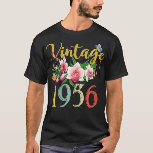Camiseta Mulheres Vintage 1956 Orquídea Engraçado 66 Awe de