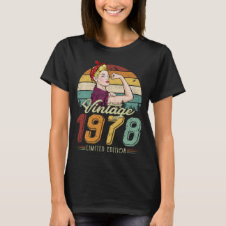 CAMISETA MULHERES VINTAGE 1978 EDIÇÃO LIMITADA