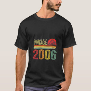 Camiseta Mulheres Vintage 2006 Bday 16 Anos Engraçado 16º B