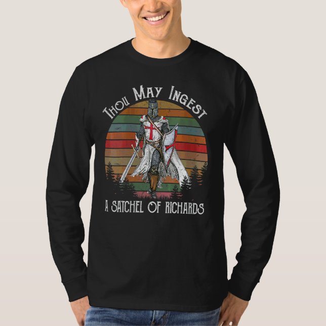 Camiseta Mulheres Vintage Cavaleiro Templário Você Pode Ing (Frente)