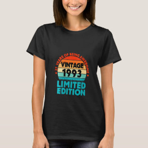 Camiseta Mulheres Vintage de 27 anos 1993 27.o aniversário