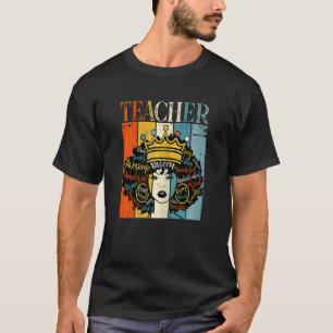 Camiseta Mulheres Vintage Depois De Professora História Neg