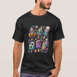 Camiseta Mulheres Vintage Horror Filme Verão Picolé Hallow
