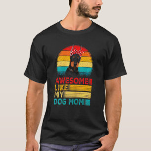 Camiseta Mulheres Vintage Incrível Como Meu Doberman Mãe Mã