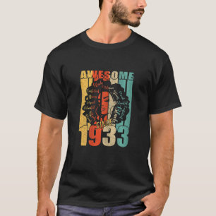 Camiseta Mulheres Vintage Incrível Desde 1933 Melanina Negr