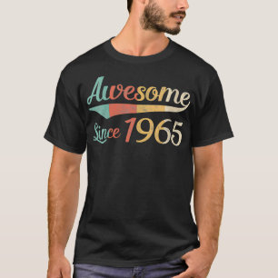 Camiseta Mulheres Vintage Incrível Desde 1965 Aniversário V